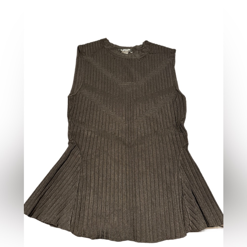 Marciano Black Fitted Peplum Tank Top Size XS